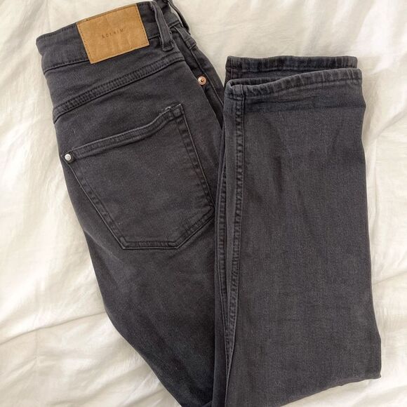 SLIM HIGH WAISTED BLACK JEANS - Picture 3 of 3